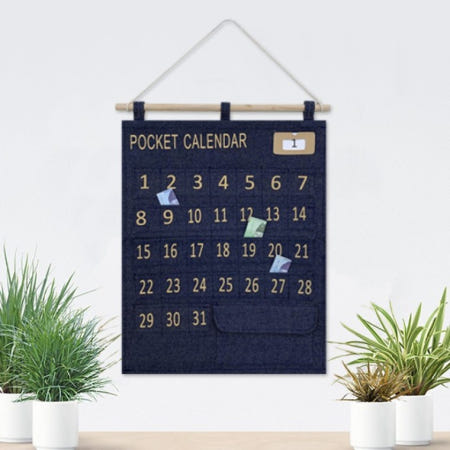 주머니 패브릭 용돈달력 2color / 생활비달력 소비달력