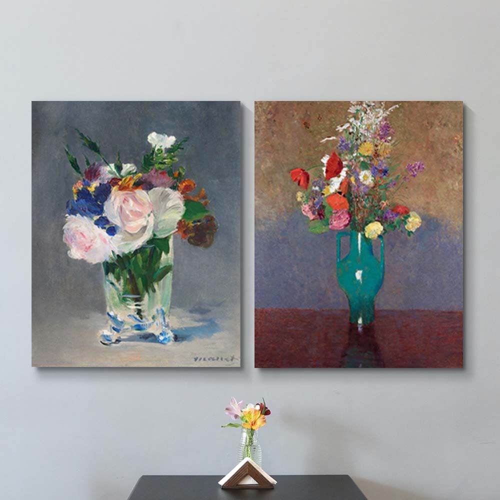 아트앤샵 2+1 세계명화 꽃 그림 집 회사 인테리어 대형 액자 3종 세트 - 상세 이미지 2