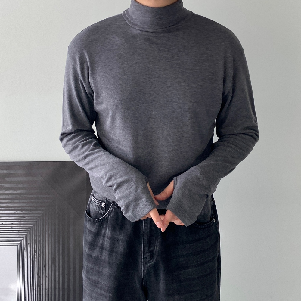남자목티 남성기모목티 - 상품 이미지