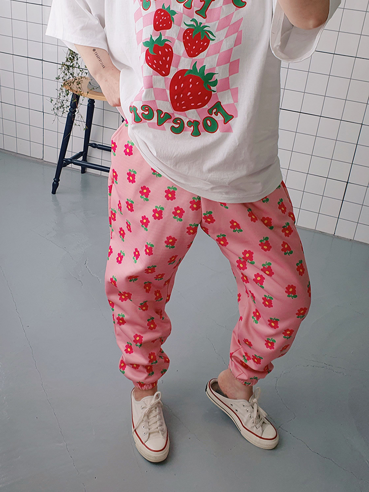 (무배) 잔꽃 몸빼룩 오버핏 트레이닝 팬츠