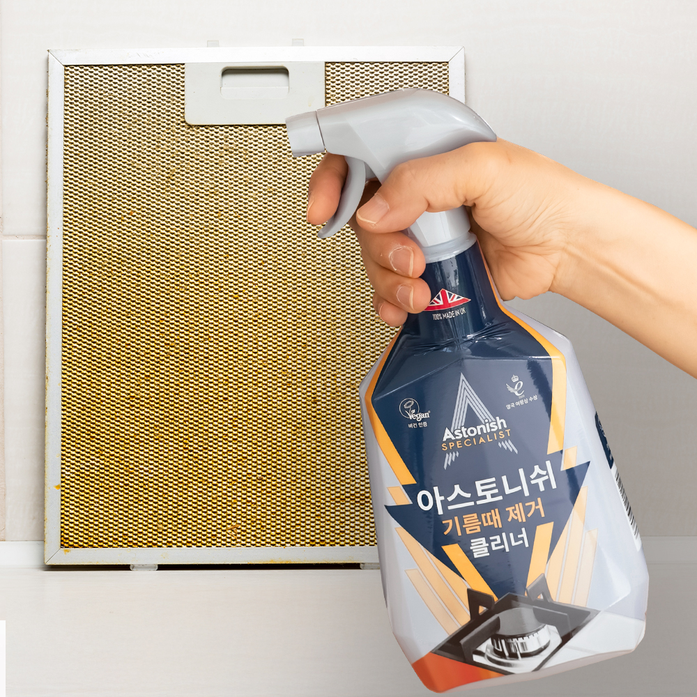 [본사] 아스토니쉬 기름때 제거제 750ml 1+1 후드 가스렌지 전자렌지 인덕션 오븐 주방 찌든때