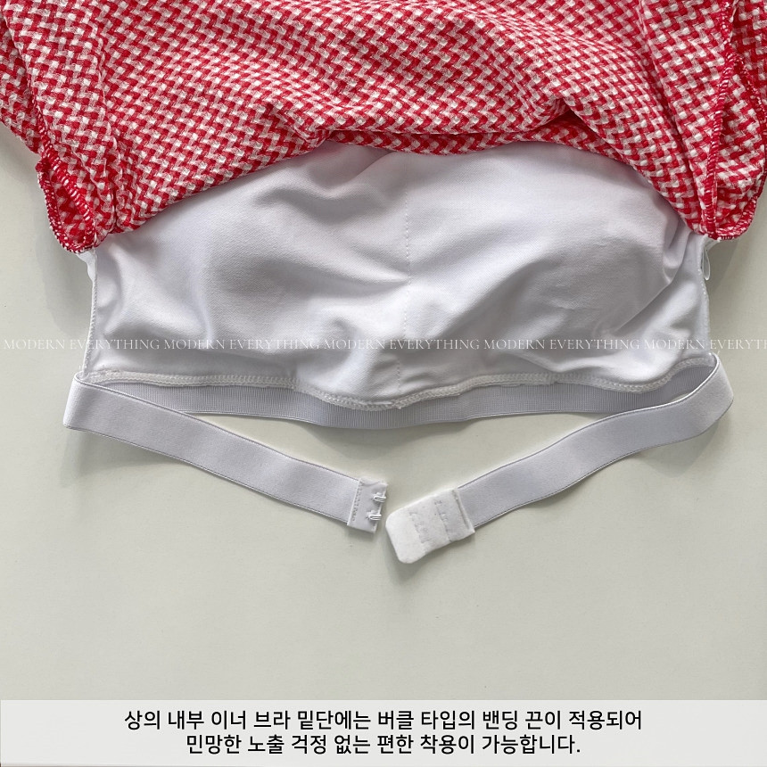 🍒진짜예쁨🍒/M-XL 체크 반팔 하이웨스트 커버업 비키니 유교걸 휴양지 투피스 빅사이즈 수영복 상세 이미지 48