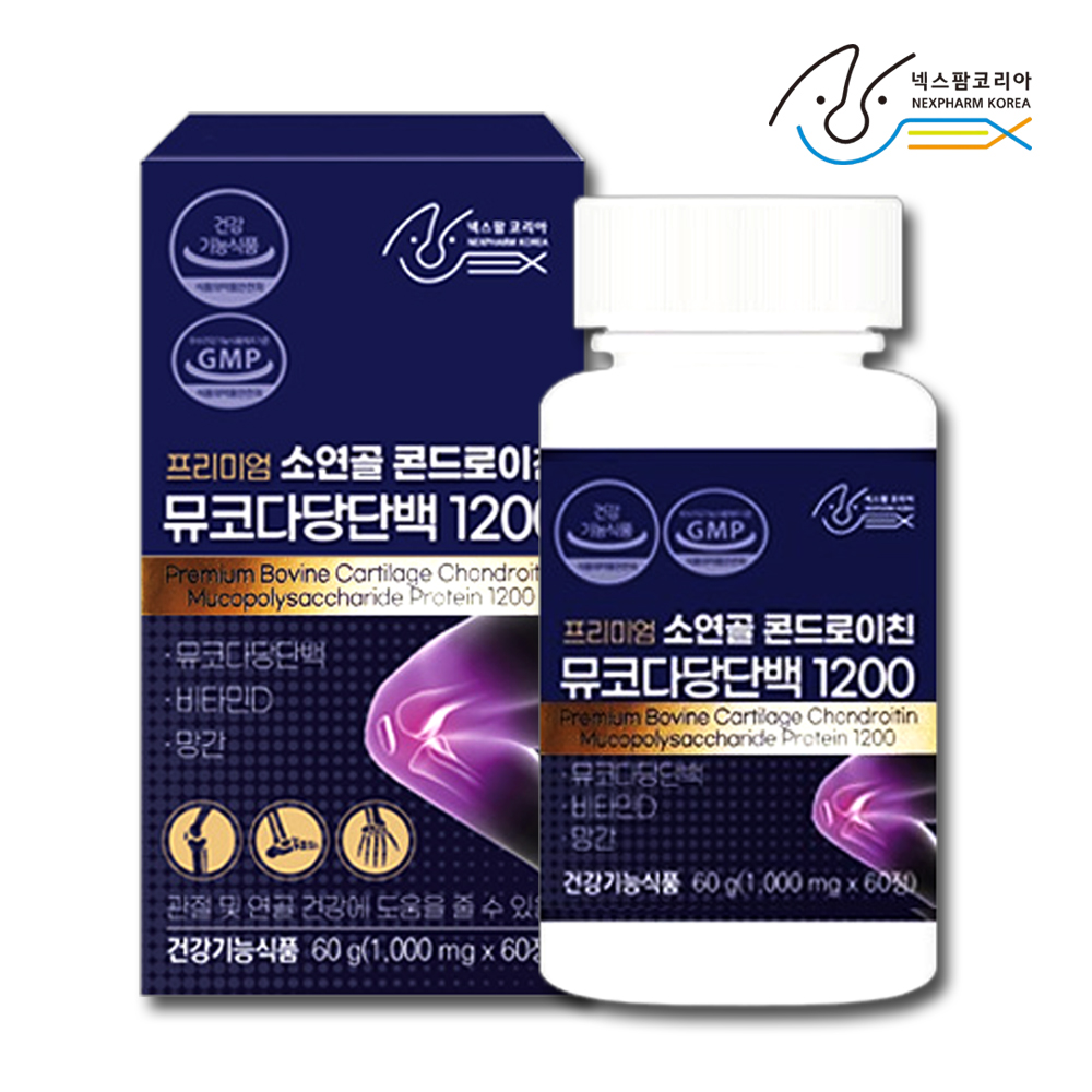 소연골 콘드로이친 1200 뮤코다당단백 소유래 콘트로이친 60정 - 상품 이미지