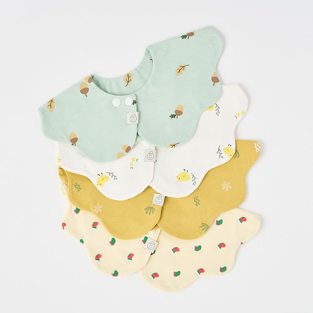 [선물포장]아가짱 시그니처 아기 롤링턱받이 침받이 4종 세트