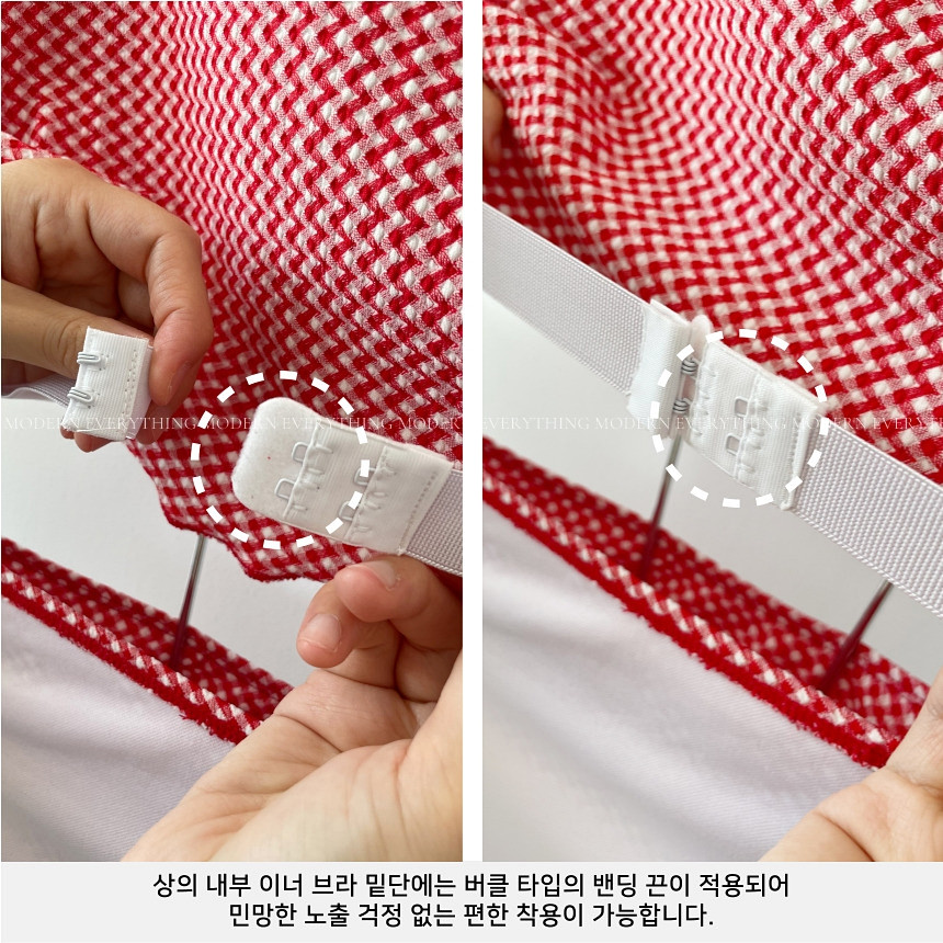 🍒진짜예쁨🍒/M-XL 체크 반팔 하이웨스트 커버업 비키니 유교걸 휴양지 투피스 빅사이즈 수영복 상세 이미지 49
