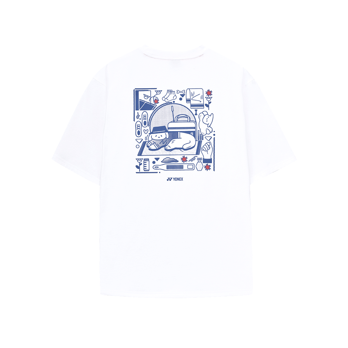 요넥스 251TS051U 배드민턴 오버핏 반팔 티셔츠 남녀공용 데일리웨어 화이트 - 상세 이미지 4