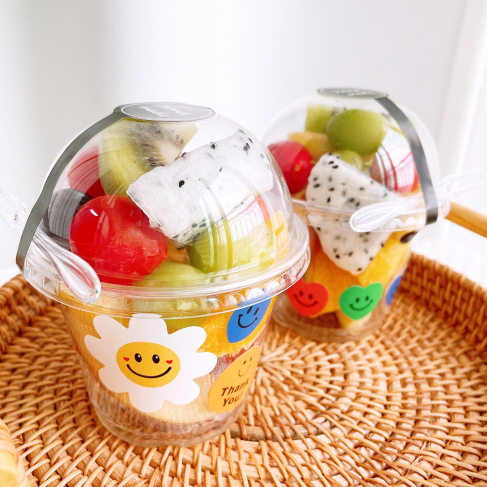 투명 PET 용기 쿠키 티라미수 디저트 과일 컵 포장 255ml - 상세 이미지 4