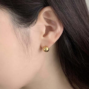 셀프러브 14k 은 볼 이어링 8,10mm - 925 실버 볼륨 원터치 ... 솔직 후기 | 실사용자 리뷰 분석 - 상품 이미지 1