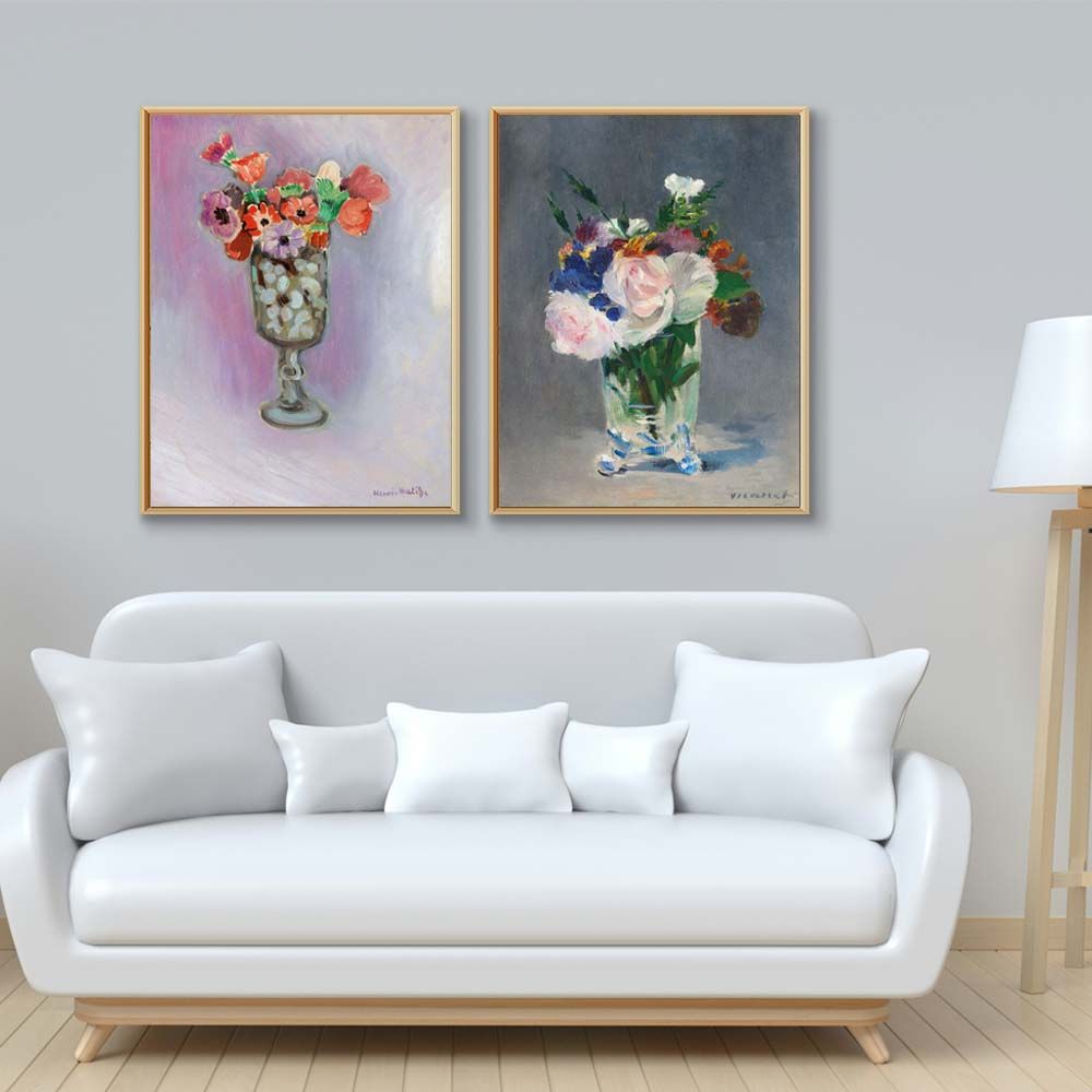 아트앤샵 2+1 세계명화 꽃 그림 집 회사 인테리어 대형 액자 3종 세트 이미지 7