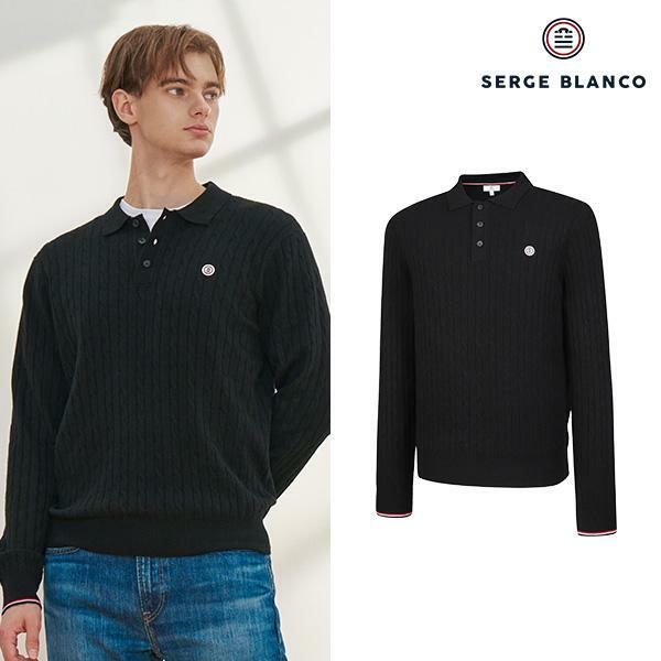 세르즈블랑코 24FW 남성 울 블렌디드 케이블 니트 3종 - 상세 이미지 4