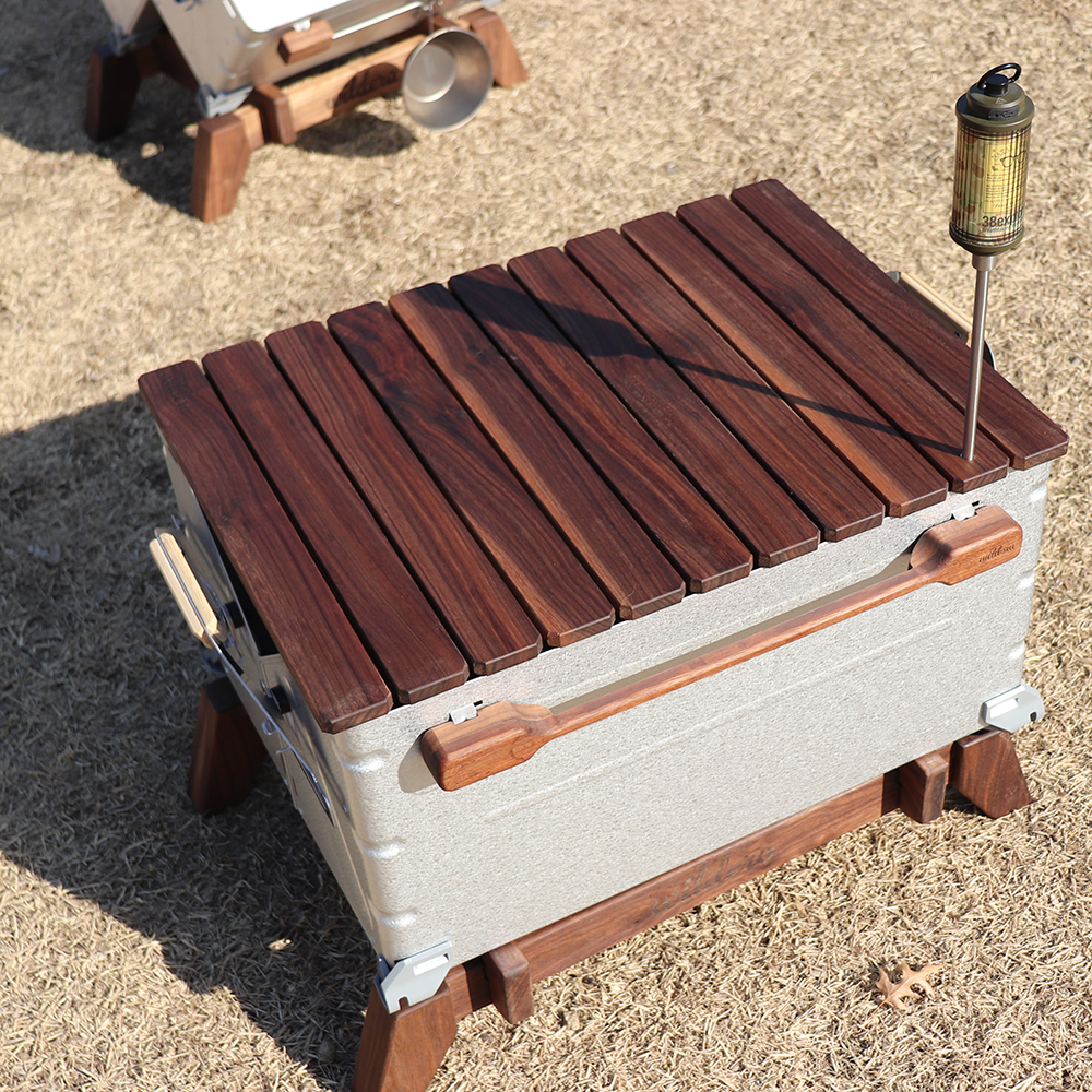 스노우피크 쉘프컨테이너 우드 상판 월넛 원목 테이블 쉘컨상판 맞춤각인