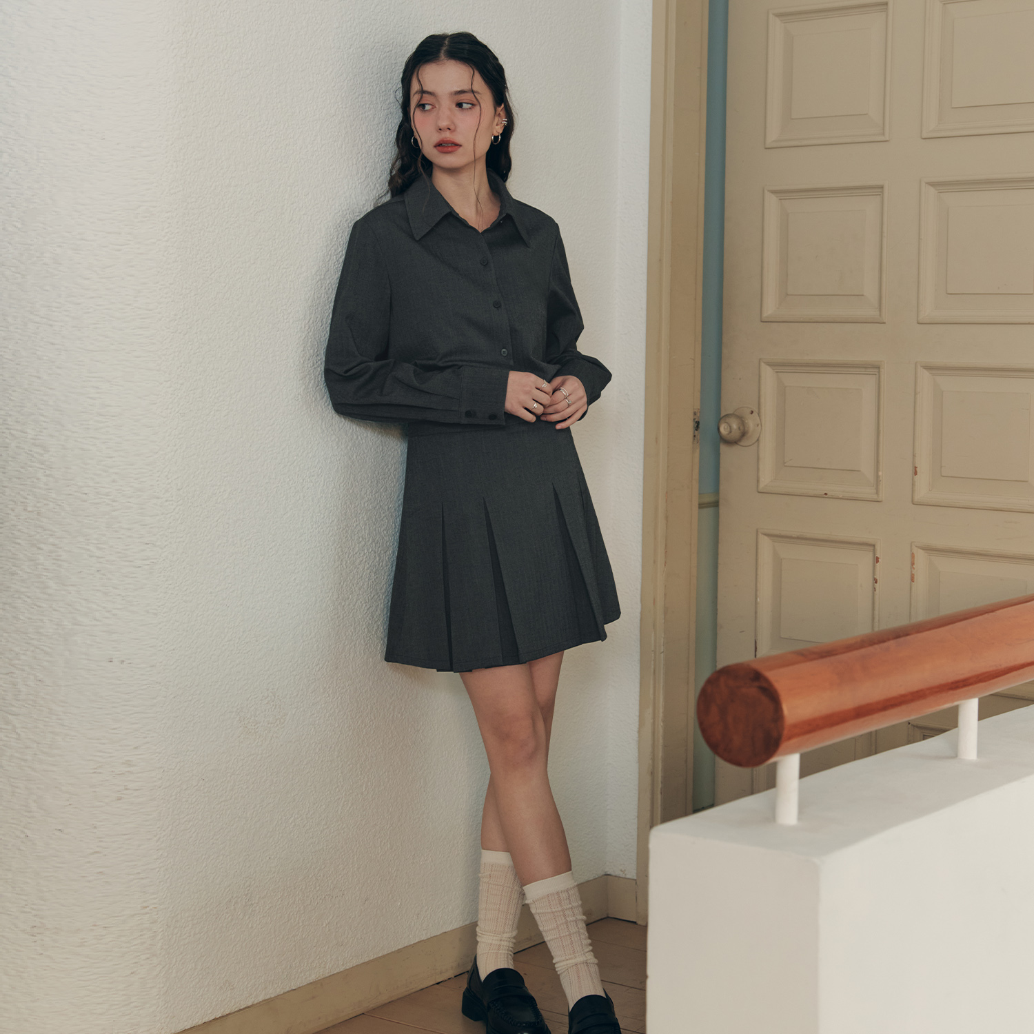 [제로스트릿][2컬러] 헤니 플리츠 스커트 HENNY PLEATS SKIRT - 상세 이미지 3