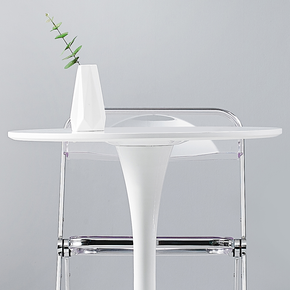 원형 2인용 식탁세트 800 테이블 접이식의자 2개