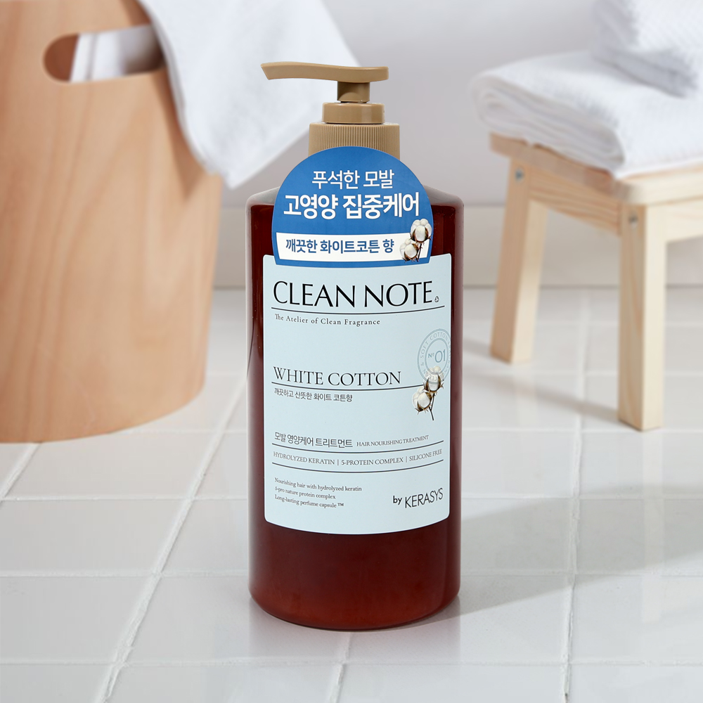 애경 클린노트 화이트 코튼향 헤어 두피 진정 케어 트리트먼트 800ml