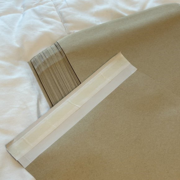 주문제작 택배봉투 접착식 무지 로고인쇄 소량인쇄 내면방수 100장, 30x40cm, 베이지 이미지 7