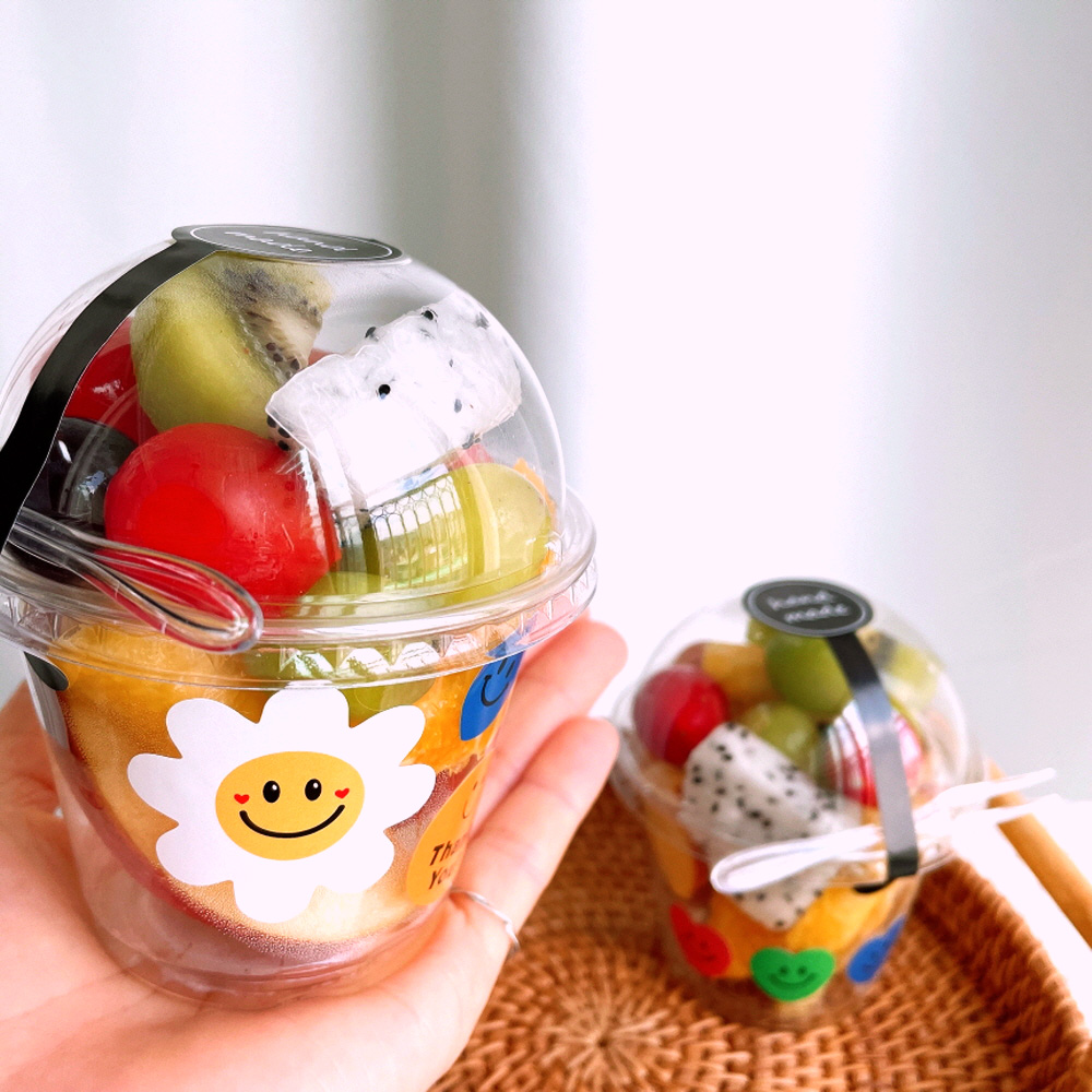 투명 PET 용기 쿠키 티라미수 디저트 과일 컵 포장 255ml - 상세 이미지 5
