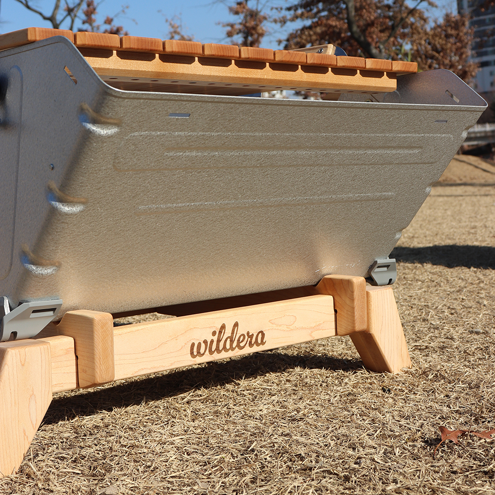 스노우피크 쉘프컨테이너 다리받침 메이플 원목 쉘컨 다리 맞춤각인