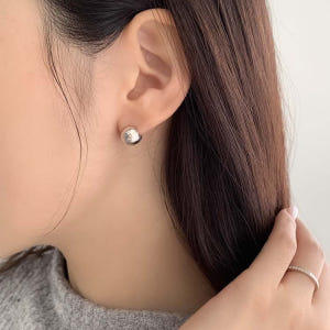 셀프러브 14k 은 볼 이어링 8,10mm - 925 실버 볼륨 원터치 ... 솔직 후기 | 실사용자 리뷰 분석 - 상품 이미지 4