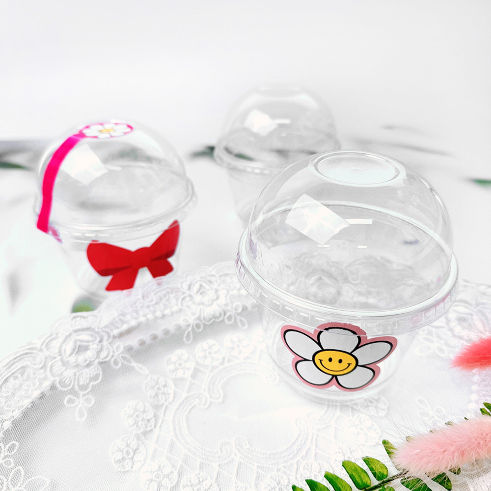 투명 PET 용기 쿠키 티라미수 디저트 과일 컵 포장 255ml - 상세 이미지 3