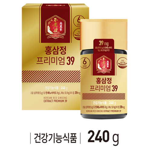 대동고려삼 홍삼정 프리미엄 39 농축액 100% 240g 3개 국내산 6년근 홍삼 진액 이미지 6