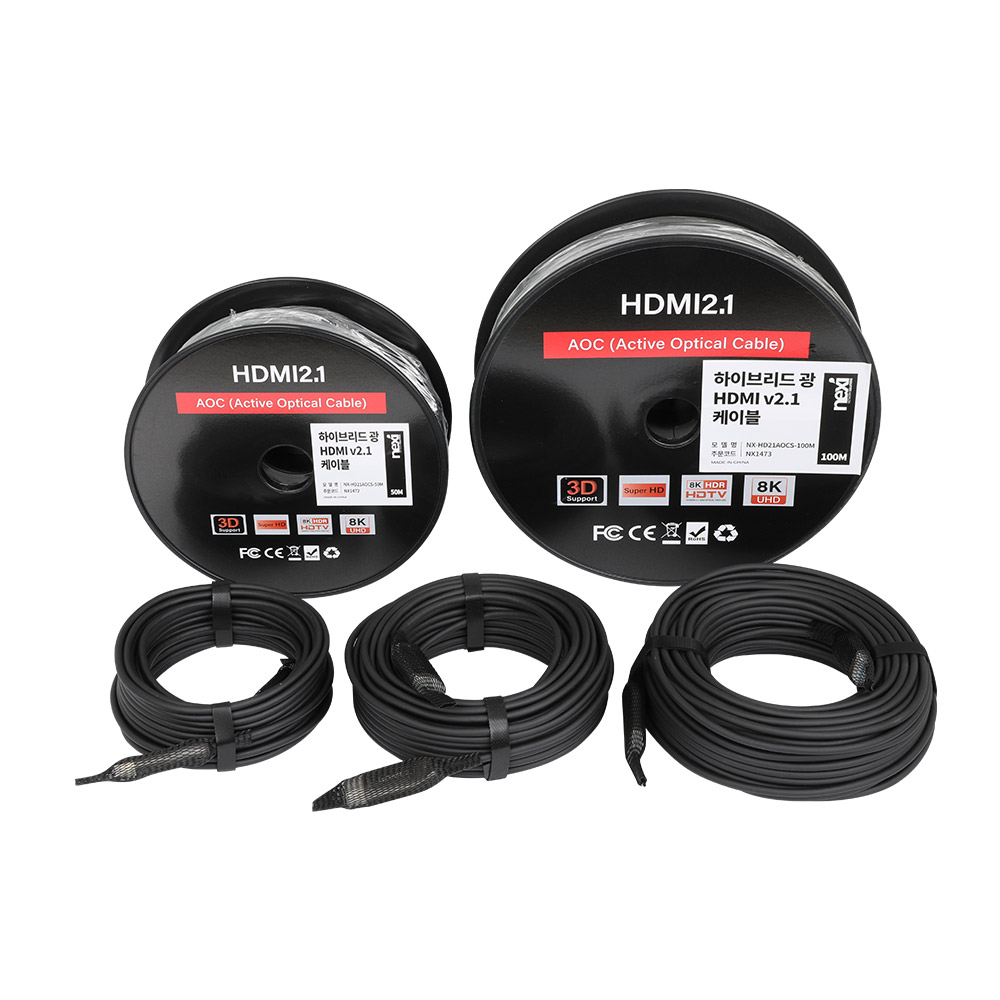 HDMI 2.1 하이브리드 광케이블 8K 50m, 1개 이미지 8