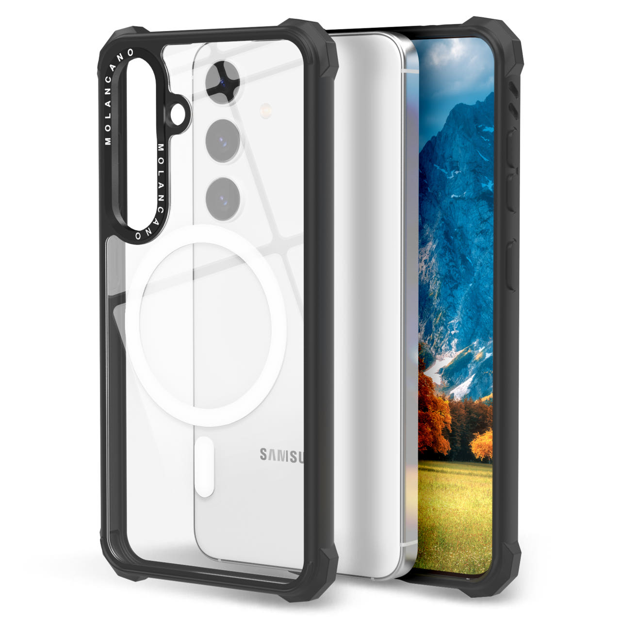 임팩트 제로 시그니처 맥세이프 범퍼 케이스 투명, 갤럭시S24플러스