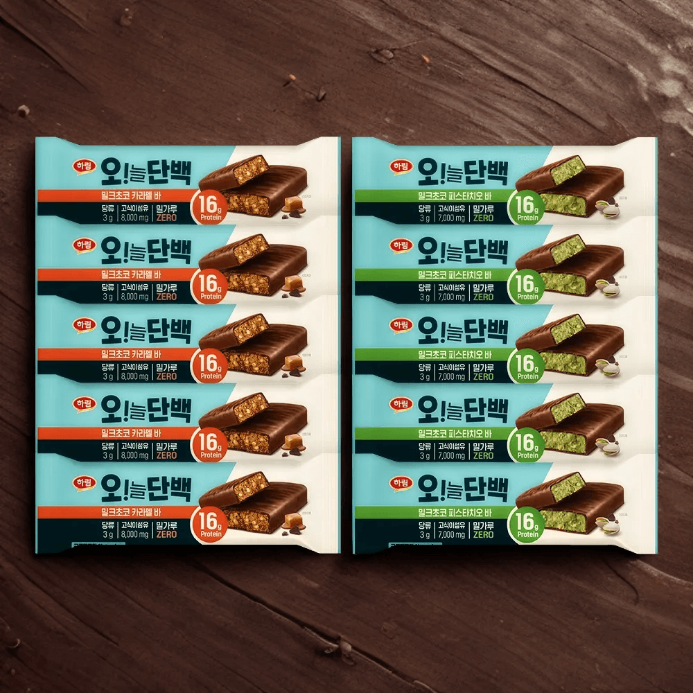 하림 오!늘단백 초코바 48g 10개 카라멜 피스타치오 단백질바 프로틴바 맛있는 : 에브리 one shop