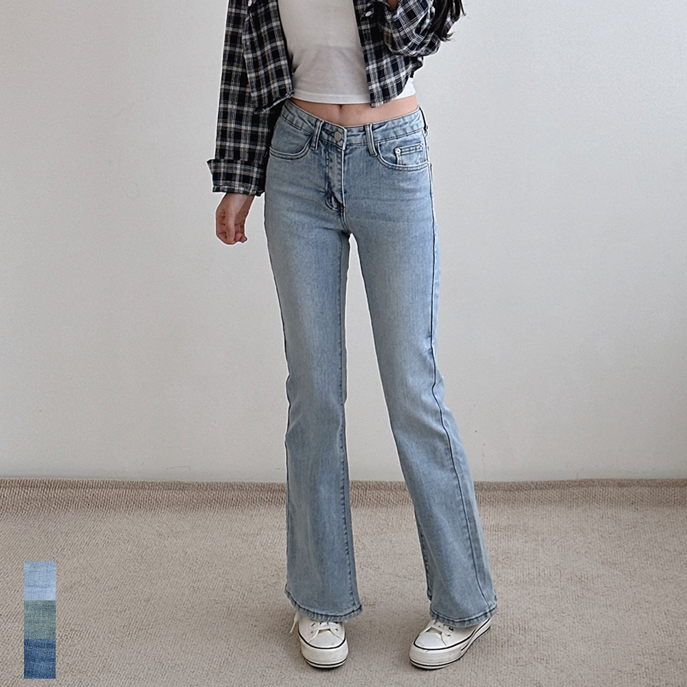 여성 부츠컷 청바지 하이웨스트 스판 워싱 연청 중청 진청 키작녀 빅사이즈