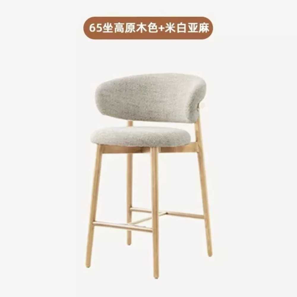 원목 홈바 의자 높은 스탠딩 스탠드 바체어 아일랜드 65cm - 상세 이미지 2