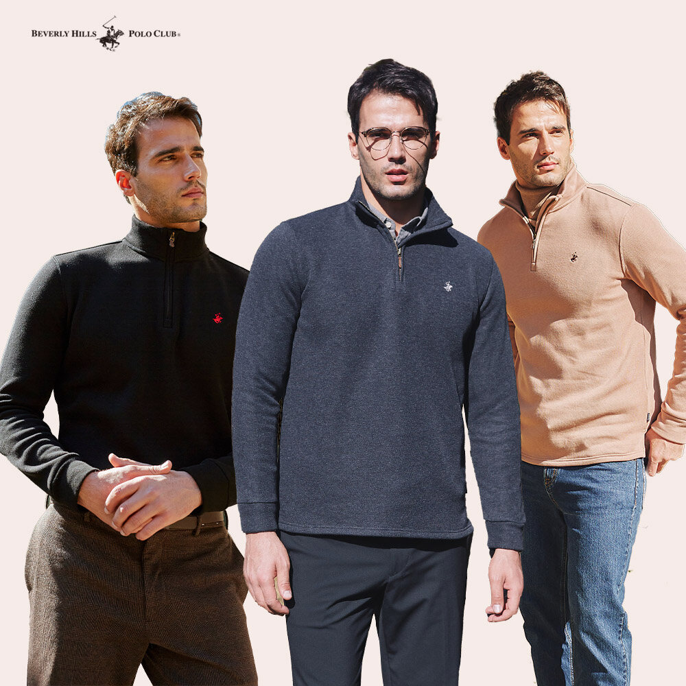 비버리힐즈폴로클럽 클래식 기모 하프집업 3종(남성)