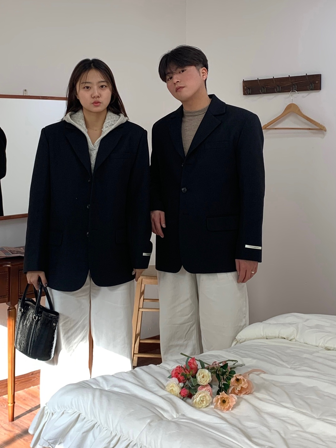 남자 헤링본자켓 겨울블레이저 울자켓 - 상세 이미지 2