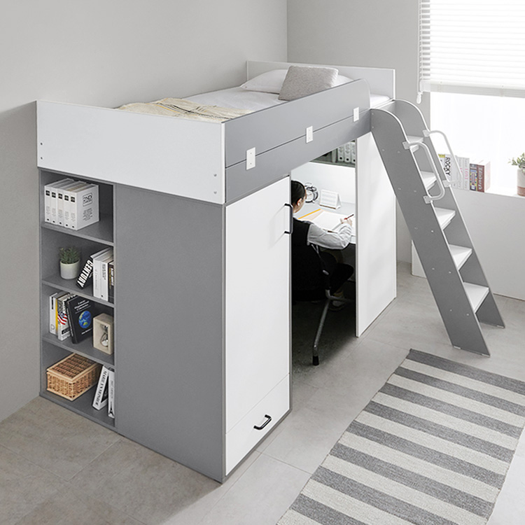 e스마트 하우스 독서실책상 벙커침대 + 매트포함