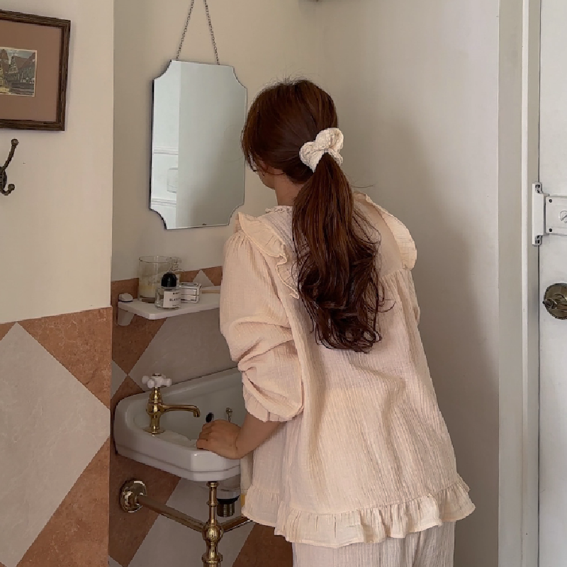 러브린 요루면잠옷 긴팔잠옷 봄 가을 사계절 여성 파자마 세트 홈웨어 3color - 상세 이미지 5