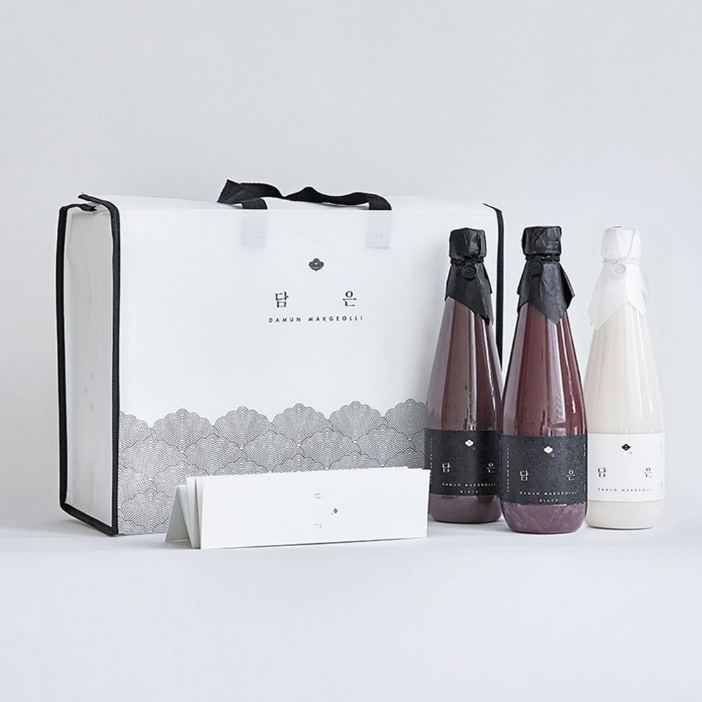 [담은 막걸리] 블랙 2병+화이트 1병 선물세트