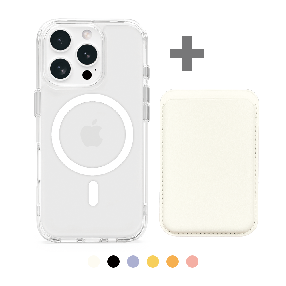 자력강화 맥세이프 케이스 가죽 카드지갑 세트 아이폰 갤럭시 호환