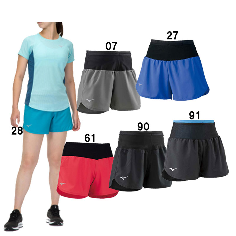 미즈노 MIZUNO 러닝 멀티 포켓 팬츠 헬스 반바지 여성 마라톤 바지 J2MB8710 - 상품 이미지