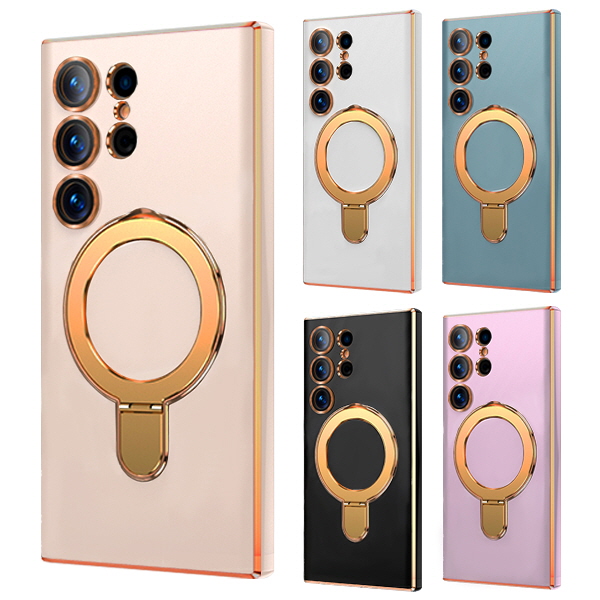 갤럭시S25 울트라 글로시 풀커버 맥세이프 링 거치대 슬림 소프트 젤리 핸드폰 케이스