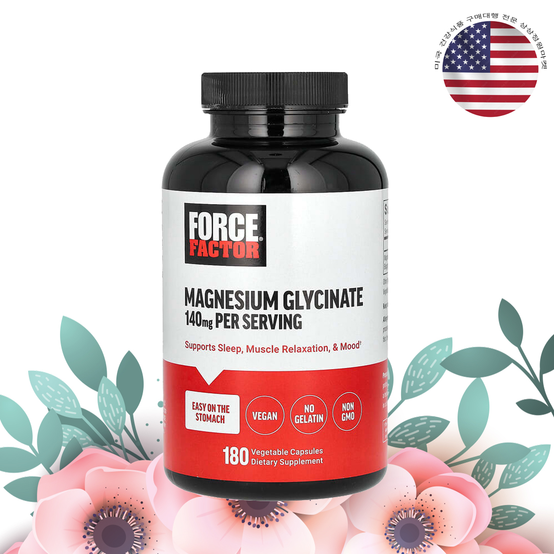 포스팩터 마그네슘 글리시네이트 킬레이트 140mg 180캡슐, 1개 - 상품 이미지