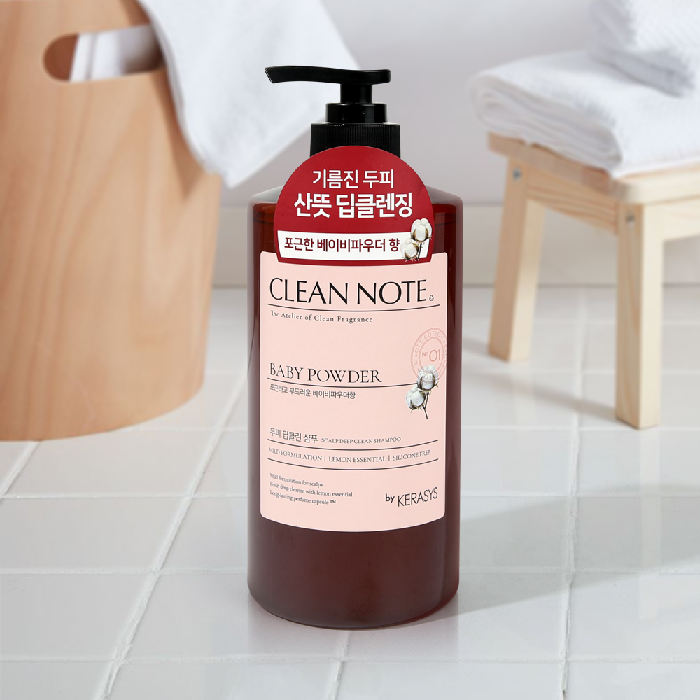 애경 클린노트 베이비 파우더향 헤어 샴푸 800ml - 메인 이미지