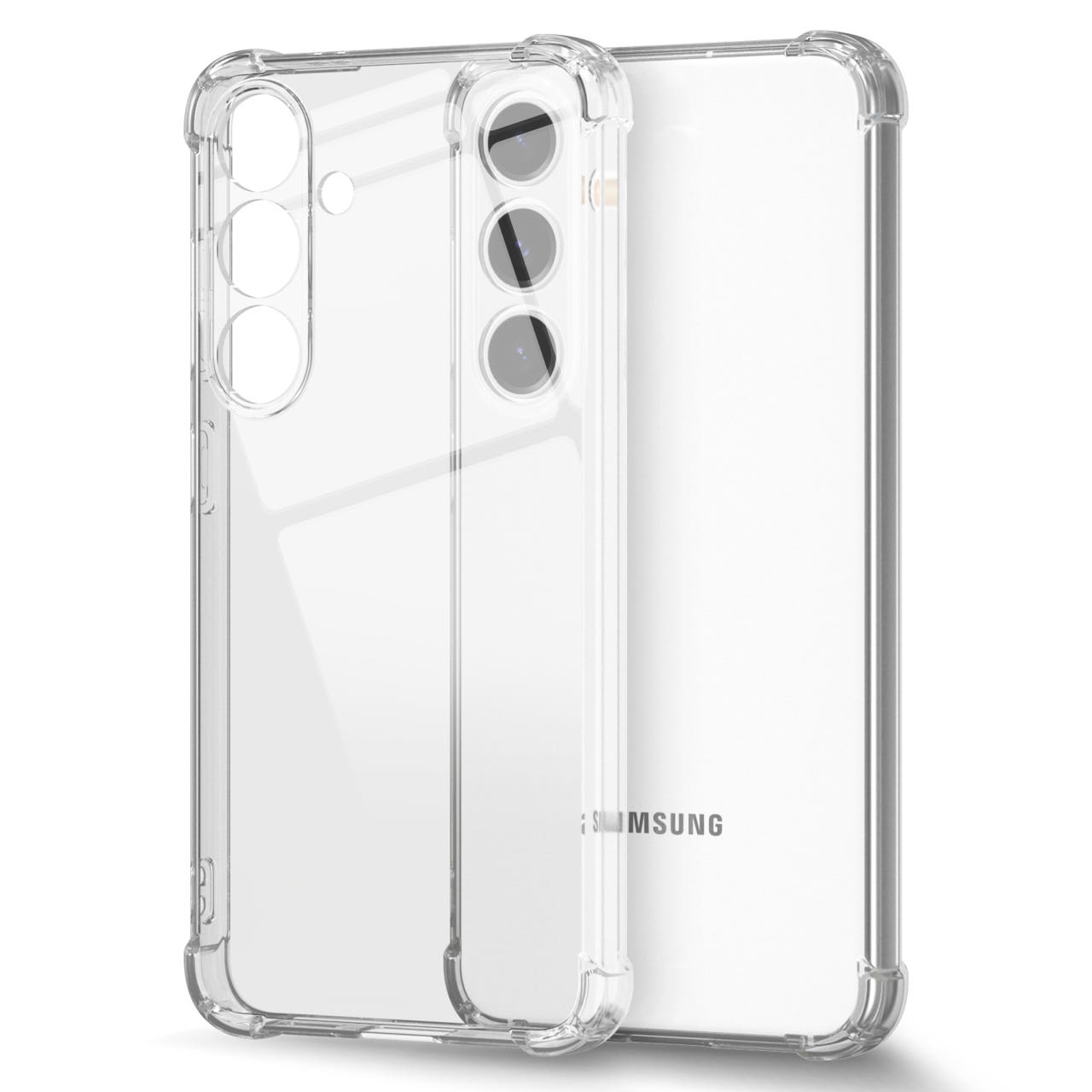 모란카노 카이트 에어쿠션 젤리 1+1 범퍼 케이스 투명, 갤럭시S24플러스