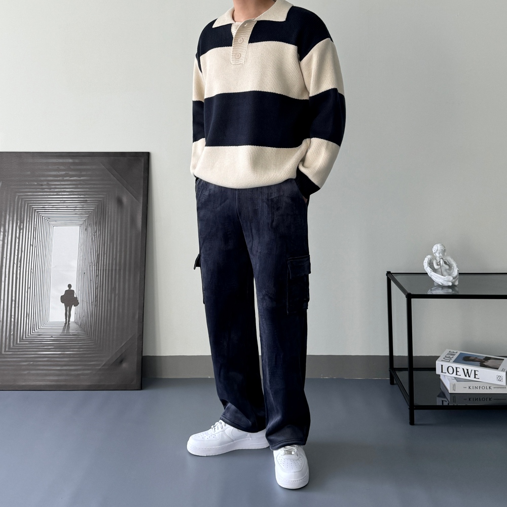 1+1 남성코듀로이팬츠 기모카고바지 건빵바지 - 상세 이미지 5