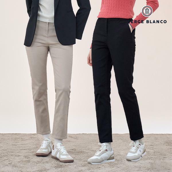 세르즈블랑코 24FW 여성 코튼 블렌디드 스판 팬츠 2종 - 상세 이미지 5
