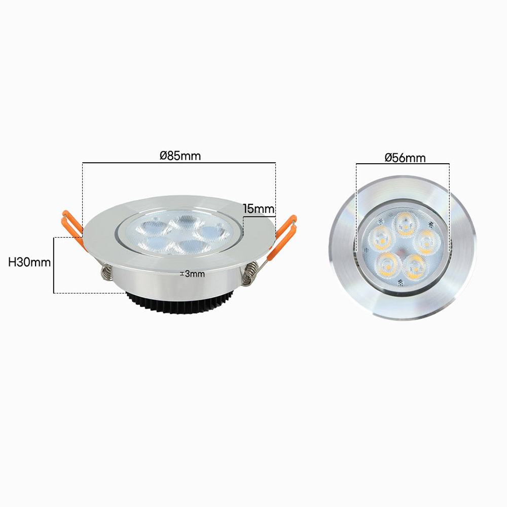 LED 75mm(3인치) 다운라이트 일체형 에코 5W 실버 주광색 - 상세 이미지 5