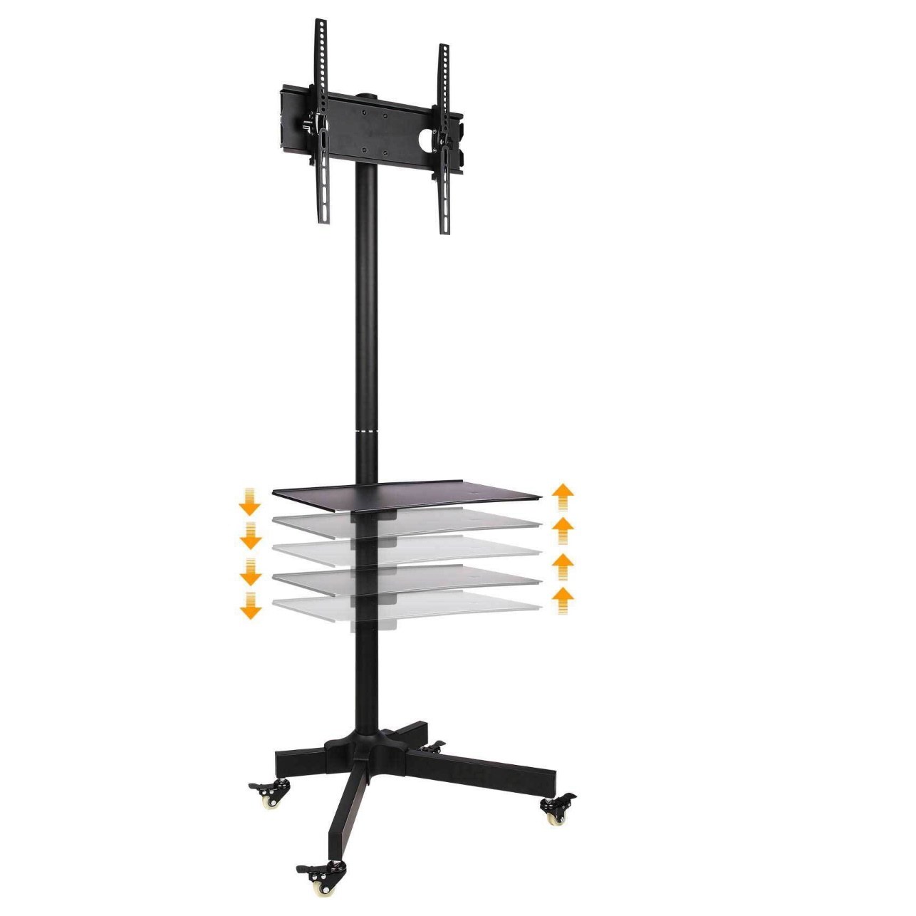 이동형 티비 거치대 55인치 tv 거치대 이동식 티비 스탠드 블랙