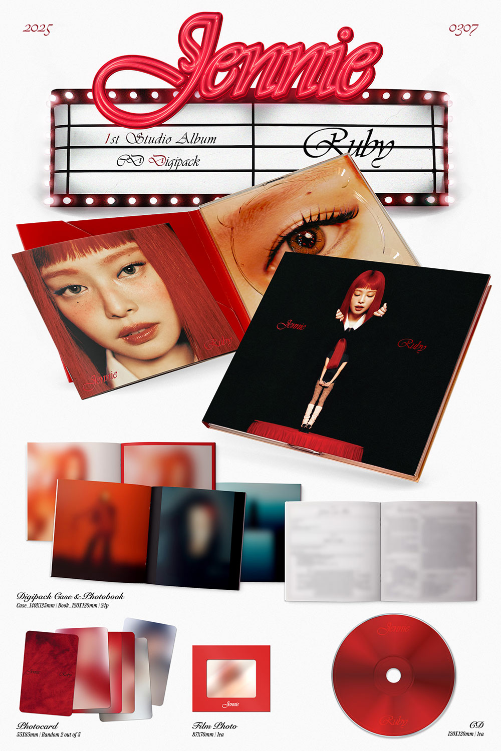 JENNIE 1st Full Solo Album [Ruby] – Photobook Blackpink - Digipack