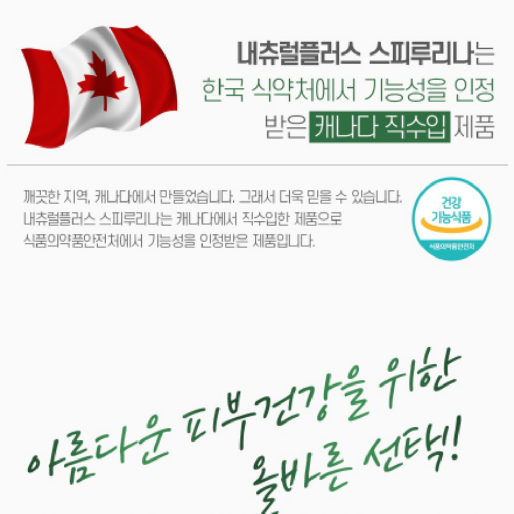 캐나다산 스피루리나 피부건강 항산화 - 상세 이미지 5