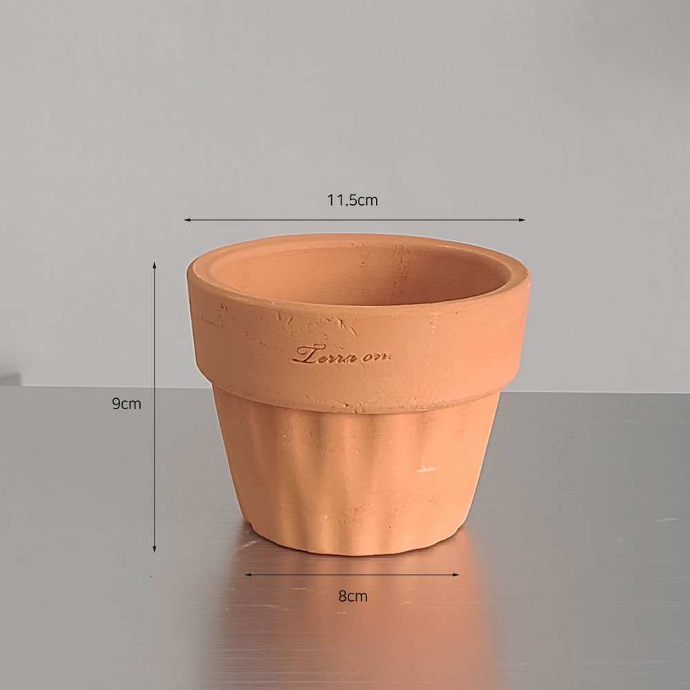 [2개 구매시+1개] 테라원 미니 토분 로워패턴 11x9cm B타입 - 상세 이미지 5