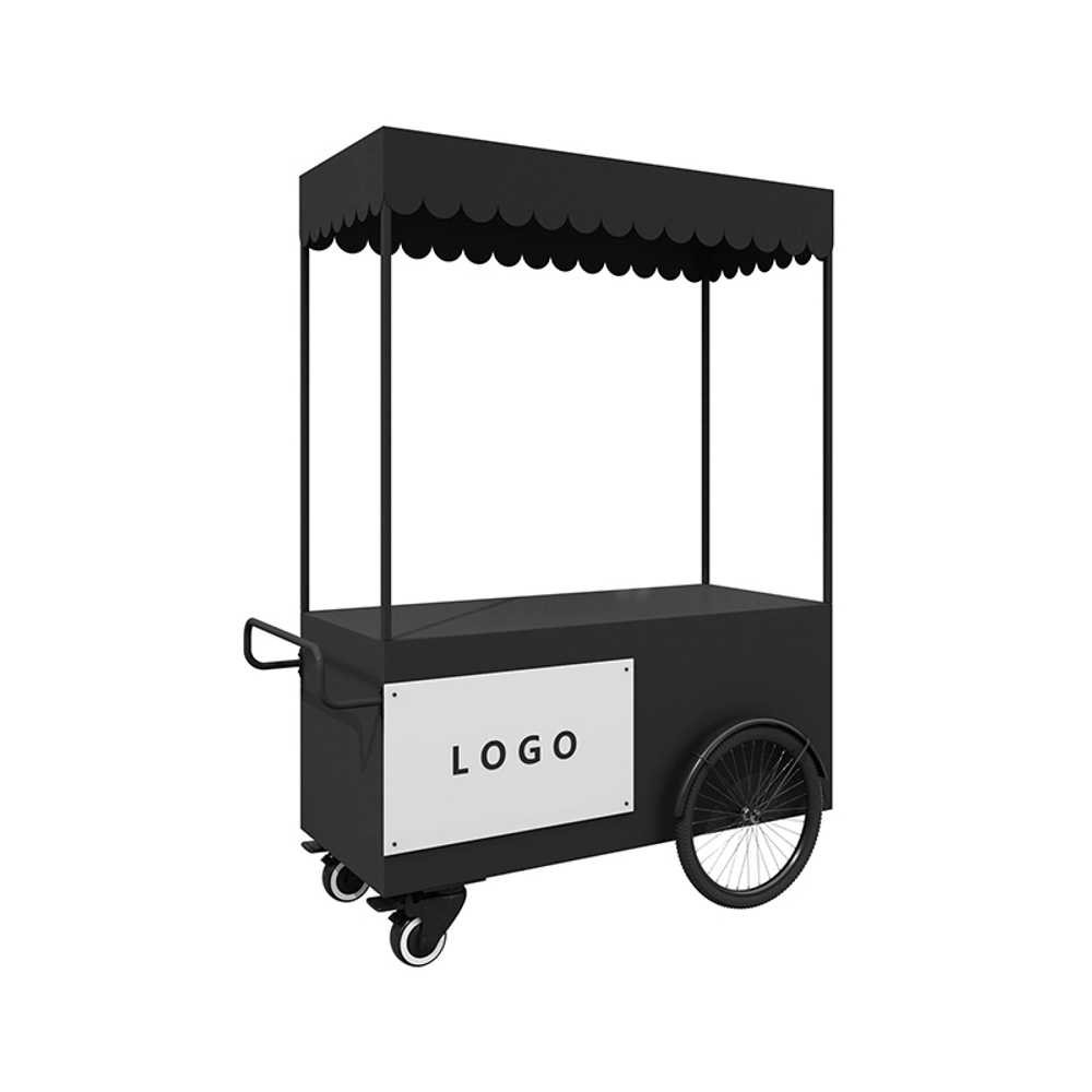행사용 매대 노점상 팝업 진열대 스토어 야외 카트 블랙-120x60x200(CM)로고모델 - 상품 이미지