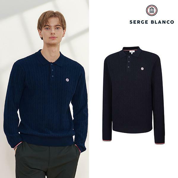 세르즈블랑코 24FW 남성 울 블렌디드 케이블 니트 3종 - 상세 이미지 3