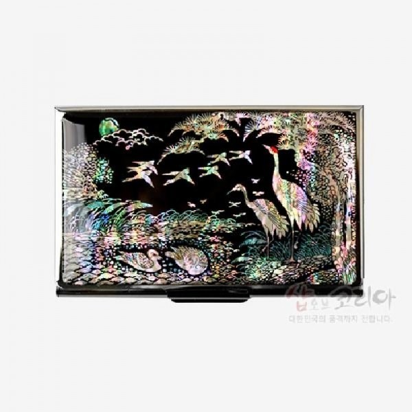한국전통 나전칠기 문방 송학(필함 명함케이스 usb32G) 외국인 선물 - 상세 이미지 3